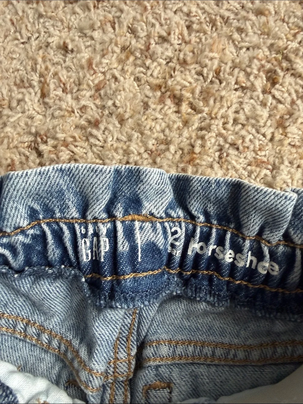 GAP Toddler Horseshoe Denim Jeans with Heart Patch Pockets